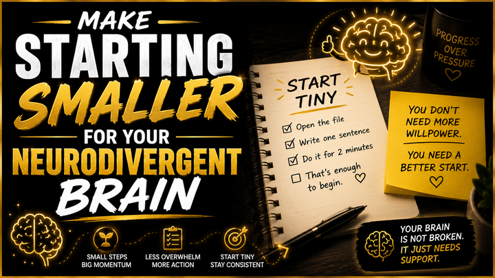 Make Starting Smaller for Your Neurodivergent Brain