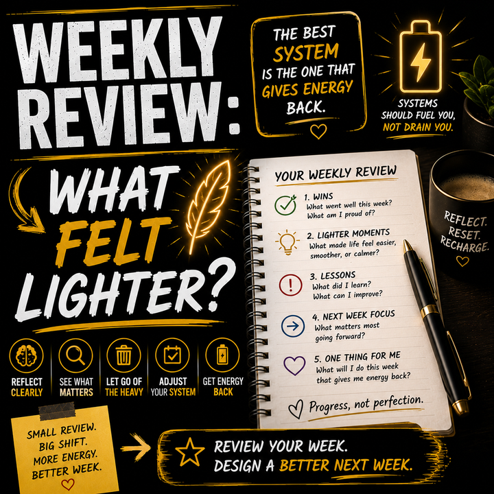 Weekly Review: What Felt Lighter?