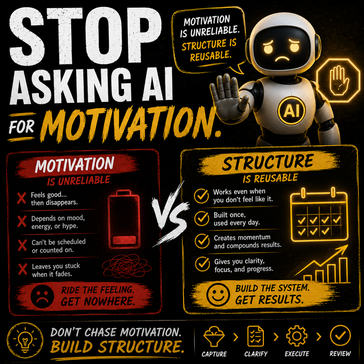 Stop Asking AI for Motivation